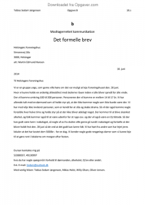 Det formelle brev - Dansk - Opgaver.com