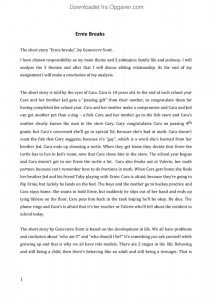 Ernie breaks by genevieve scott essay picture