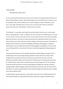 Ernie breaks essay image