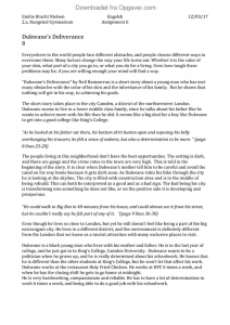 Dukwanes deliverance essay picture