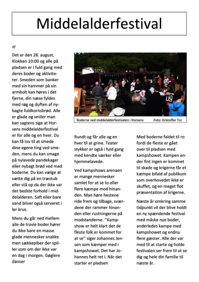 middelalder-festival-reportage-dansk-opgaver