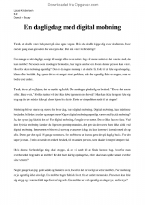 Digital mobning essay overskrift 07 picture