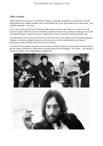John Lennon Essay
