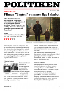 Anmeldelse på filmen jagten - Dansk - Opgaver.com