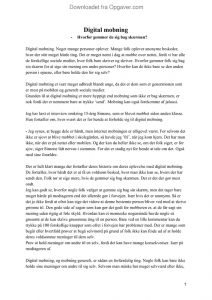 Dansk essay om mobning image