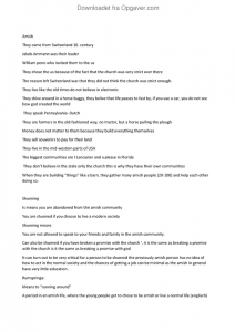 Amish essay outline picture