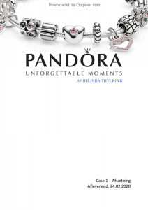 Case 1 Pandora Afsætning
