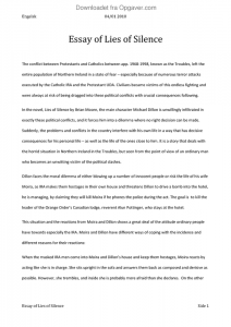 Lies of silence summary picture