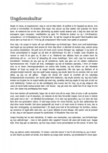 Ungdomskultur essay picture