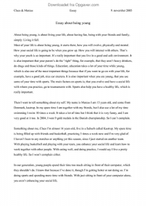 essay on being young