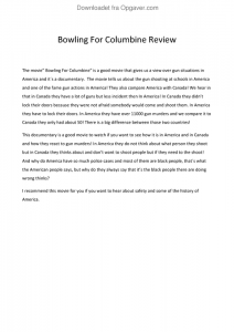 bowling for columbine review essay